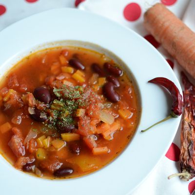 Soupe de tomates haricots rouges