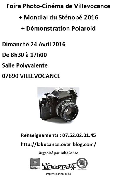 Reglement/Inscription Foire Photo Villevocance