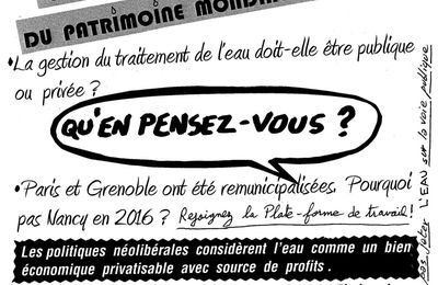 Café Repaire de Nancy à propos de la gestion de l'eau