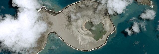 Hunga Tonga / Hunga Ha ‘apai : la nouvelle île vue par Pléiades.