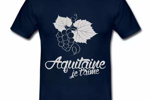 T-Shirt Aquitaine je t'aime, Vin & raisin BM