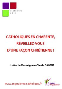 &quot;Devenir chrétiens dans une société qui n'est plus chrétienne&quot; Mgr Dagens sur le site de la Conférence des évêques de France