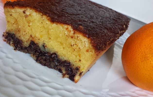 Fondant à l'orange et aux pépites de chocolat