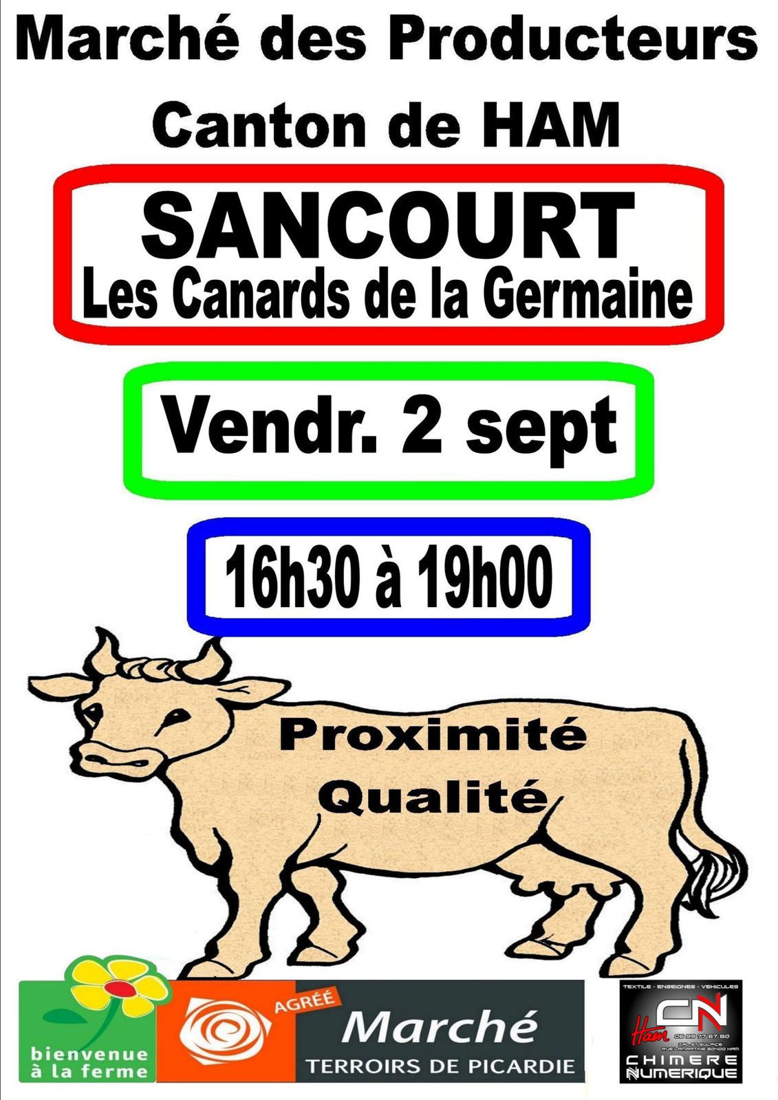 Marché des Producteurs du 2 SEPT. 2016 à Sancourt