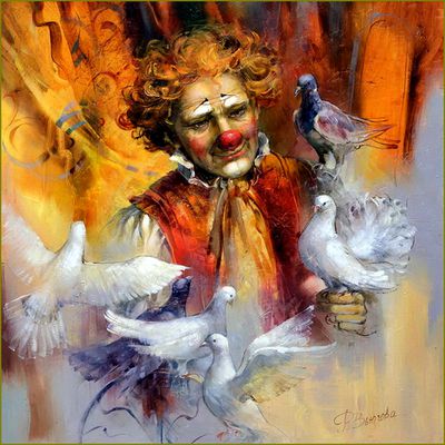 Clowns en peinture -  Rima Vjugovey