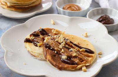 Pancakes façon snickers 