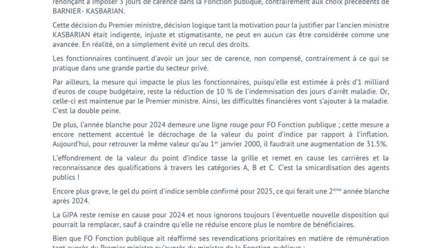 Budget 2025 : nouvelle saignée pour les agents publics 