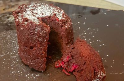 Mug Cake chocolat-framboise