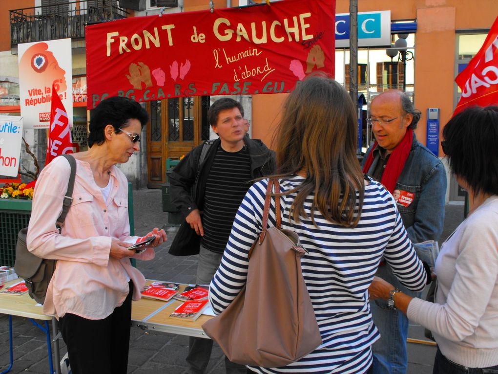 Action militante place st léger à Chambéry le 31 Mars 2012