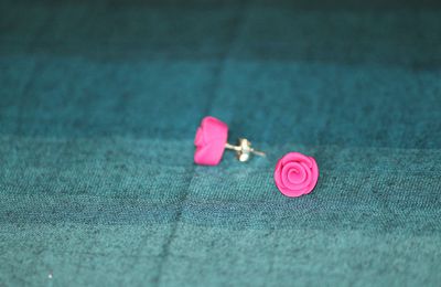 Boucles d'oreilles en roses