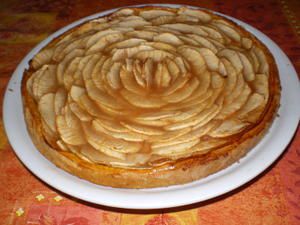 Tarte aux pommes sur fond de pâte brisée