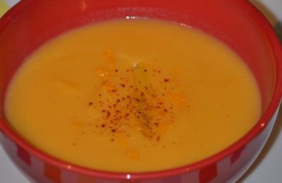 Velouté de patates douces,fenouil et orange sanguine