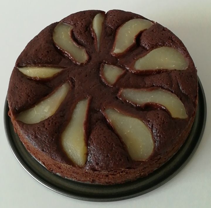 Tarte cake choco-poire by Christophe Felder