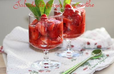 Salade de fraises à la menthe