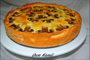 Quiche Aux Champignons , poulet & roquefort .