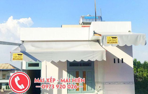 Mái che xếp mái hiên Bình Phước giá rẻ