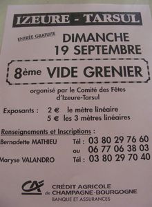 vide grenier dimanche 19 septembre 2010