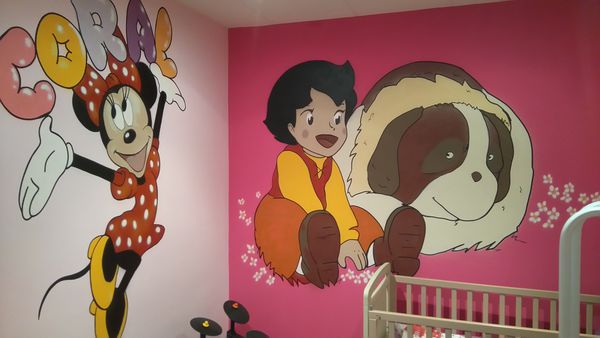 Graffiti habitacion infantil Heidi