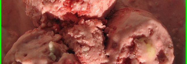 Glace mascarpone et framboises