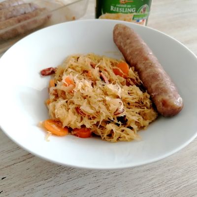 Choucroute à la saucisse de toulouse 