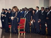 Vivez en images  l'accueil de la dépouille de la mère de Madame Chantal Biya  à l'aéroport international de Yaoundé-Nsimalen