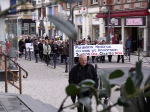 Manifestation des veuves et retraités des mines en 2010 à Hayange