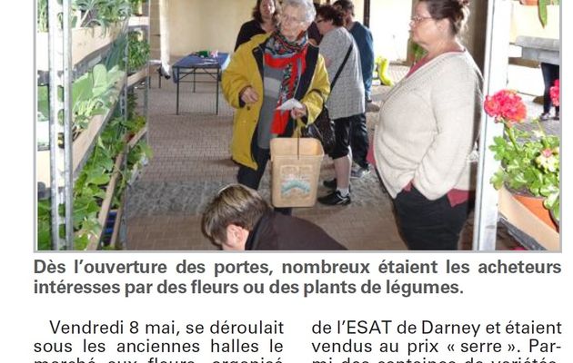 Vrécourt : la grande foule pour le marché aux fleurs (Vosges Matin)