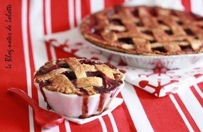 Pour un weekend fruité, rien de tel qu'un grand classique américain: Cherry lattice pie (et un tag)!