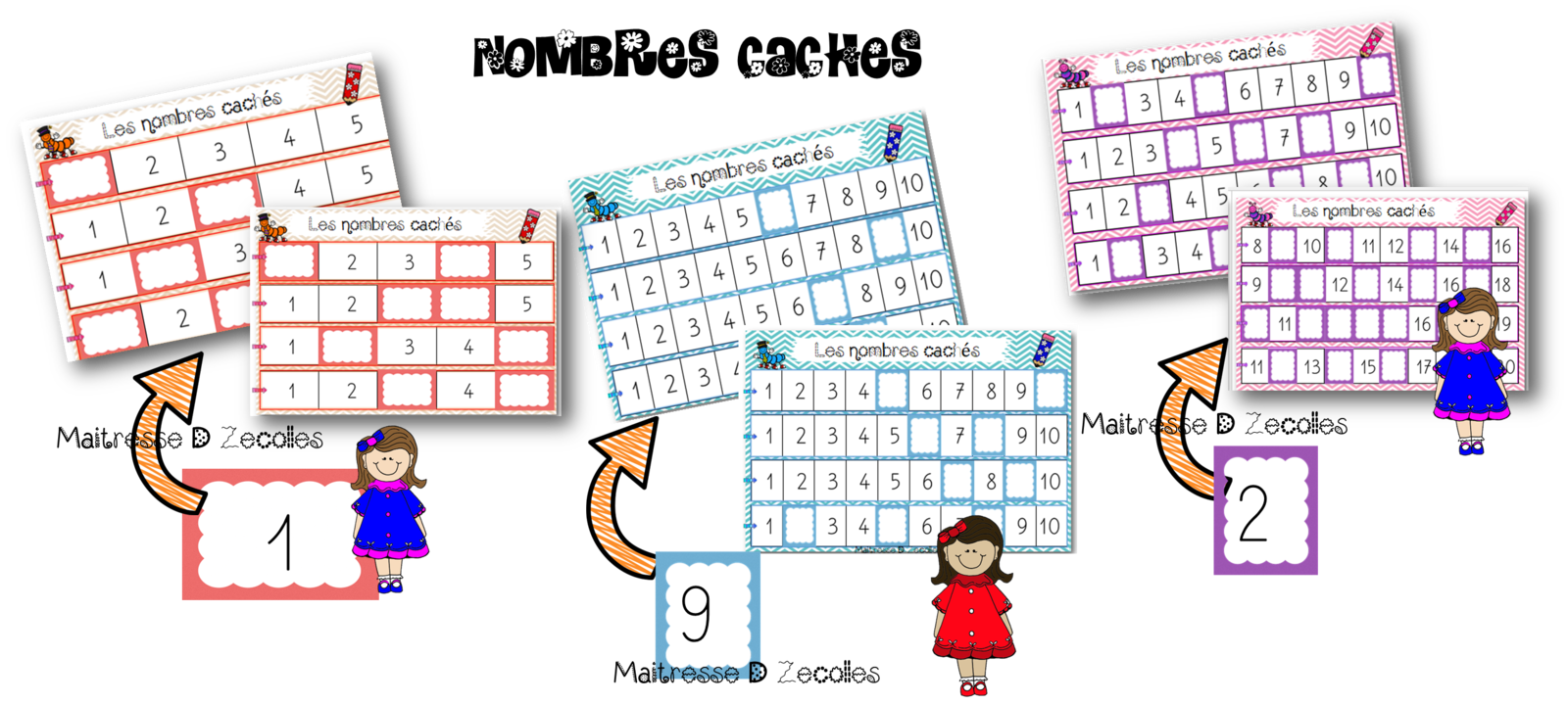 Page De Garde Cahier Activités Mathsgs Maths : les nombres cachés (PS/MS/GS) - Mes tresses D Zécolles