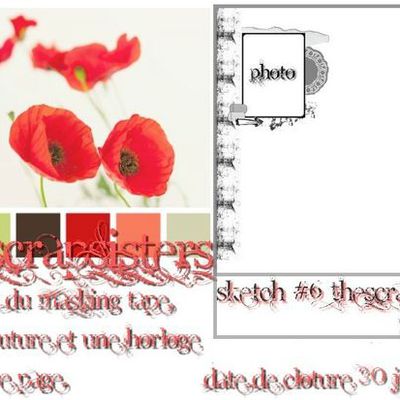 Challenge page et carte The scrap sisters