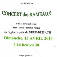 Concert des  Rameaux à Neuf-Brisach