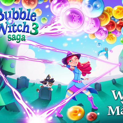 Jeux video : Bubble Witch 3 Saga disponible sur mobile et Facebook !