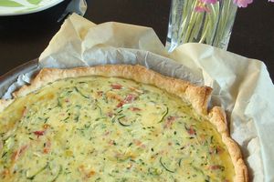 Quiche courgette, bacon et vache qui rit