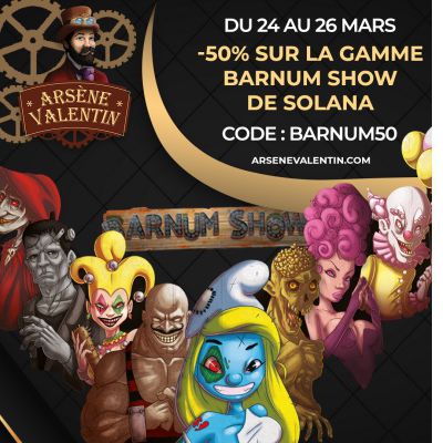 Vape deals - 50% de remise sur les eliquides en 50 ml gamme Barnum Show de chez Solana