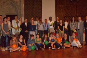 Présentation de l'équipe du Bourges Basket au conseil général du Cher