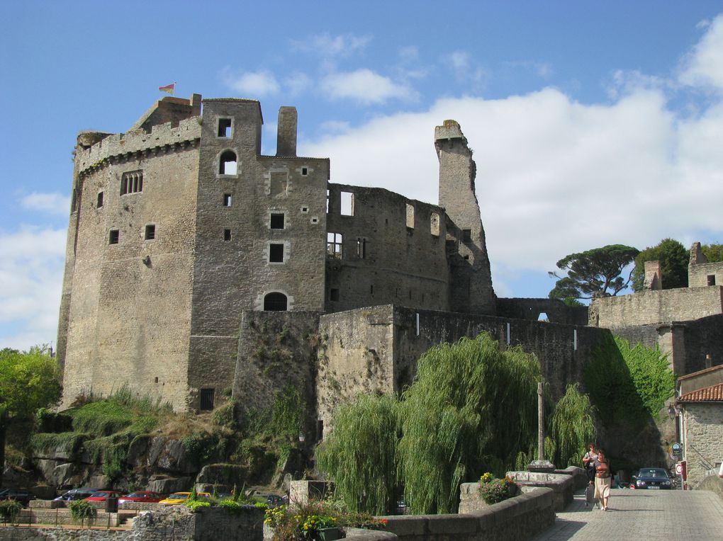 Vues de Clisson (château, halles, églises, rives de la Sèvre nantaise ou de la Moine...) et de la commune adjacente de Gétigné (Parc de La Garenne Lemot). Août 2009.