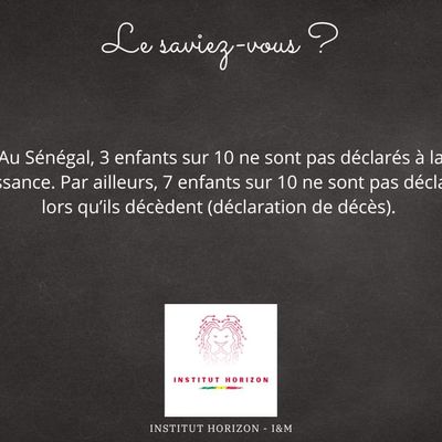 Au Sénégal : sur 10 enfants décédés, seuls 3 sont officiellement déclarés 