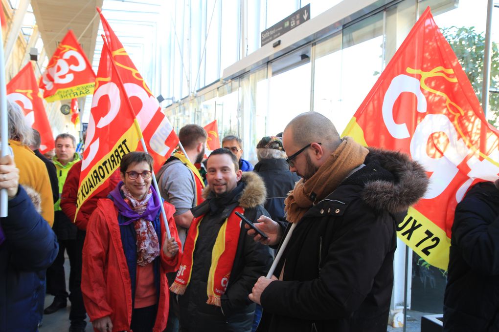 16.01.2020 Très belle manifestation retraite au Mans!