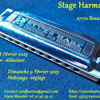 Stage harmonica en Normandie 8 et 9 Février 2025.
