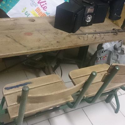 banc d'écolier relooké