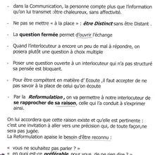 Communication et Questions