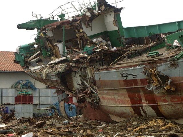 Hendaye février 2009 quatre bateaux détruits dit sortie de flotte 