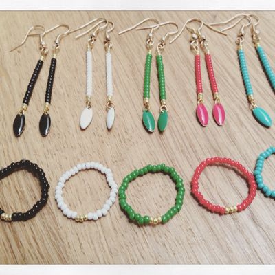 Boucles d'oreilles et bagues