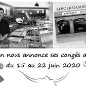 Congés annuels du boucher Damien Berger