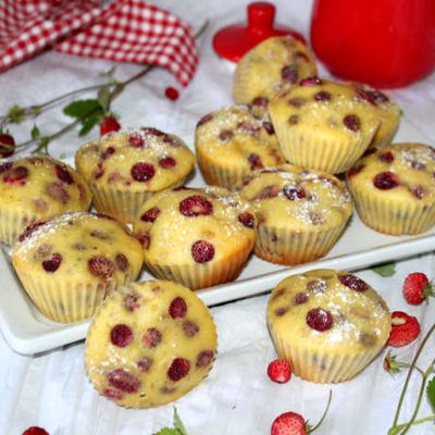 Muffins light aux fraises des bois 