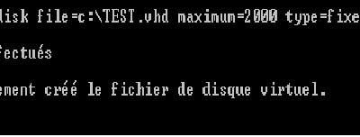 Création de disques virtuels en ligne de commande avec Diskpart