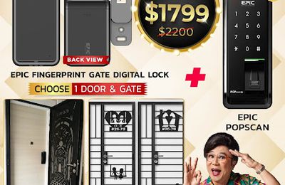Cheapest HDB Door-Gate package with Digital lock