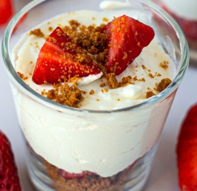 Verrines fraise et spéculoos