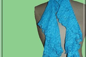 Echarpe dentelle turquoise dans la spirale
