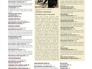 Millésime 2021 et 2022 - les scores obtenus dans le magazine Bourgogne Aujourd’hui 